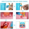 thumbnail image 2 of RedSwing 3 in 1 Swing Seat Toddler Swing Anti Flip Snug Secure Detachable Infants to Teens for Outside Playground Pink Orange Blue, 2 of 9