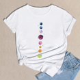 thumbnail image 5 of Women's Short Sleeve T-shirt Women'S Spring Round Neck Printed Loose Casual Short Sleeve T Shirt,White Women's Short sleeve T-shirt XL, 5 of 5