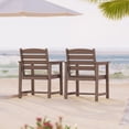 thumbnail image 3 of Okeysen 1 Outdoor Plywood Dining Arm Chairs - Set of 2, Gray, 3 of 11
