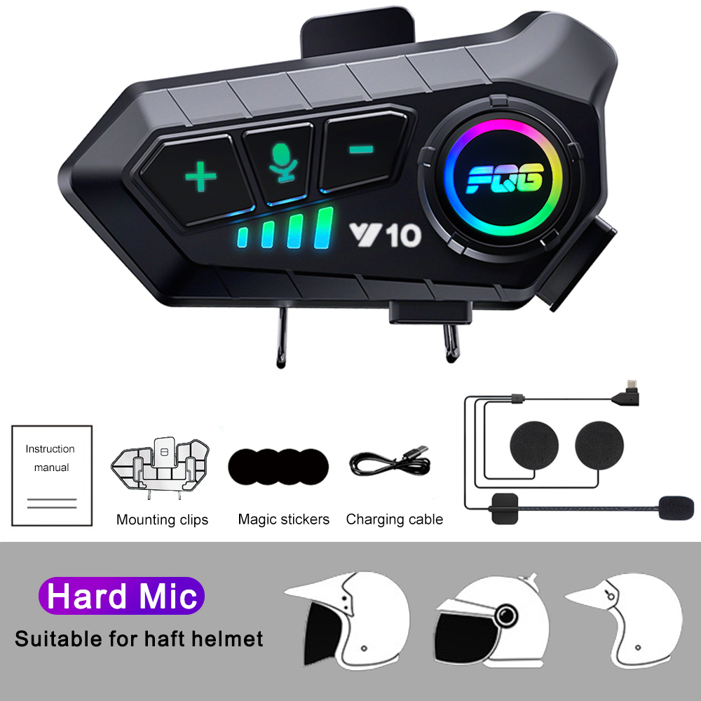 Motorcycle Bluetooth Headset, Motorbike Universal Bluetooth 5.3 Motorcycle Helmet Waterproof Wireless Earphone