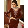 thumbnail image 3 of Ramadan Special Pakistani Designer Salwar Kameez Suits Indian Sharara Plazzo Dress ( Brown, XXL - 46 ), 3 of 5