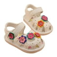 thumbnail image 2 of Vedolay Toddler Girl's Summer Soft Closed-Toe Princess Flower Outdoor Casual Sandals(Pink, White,One Size), 2 of 2