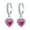 Pink, variant on Moissanite Earrings for Women 2CT D Color clarity VVS1 Diamond Hoop Earrings 925 Sterling Silver Wedding Earrings for Brides Bridesmaid with Certificate