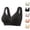 04# Black, variant on Bras for Older Women Front Closure Lace Full Coverage Push Up Wireless T-Shirt Bra Back Smoothing Bralettes Complexion 38