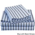 thumbnail image 4 of Superior 600 Thread Count Deep Pocket Bahama Stripe Cotton Blend Sheet Set, 4 of 5