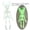A003- White, variant on Yellow 3D Printed Posable Skeleton 8 X 3 Inch Skeleton Action Figure, Spooky Halloween Decor for Home Desk Party Displays, 1 Pack
