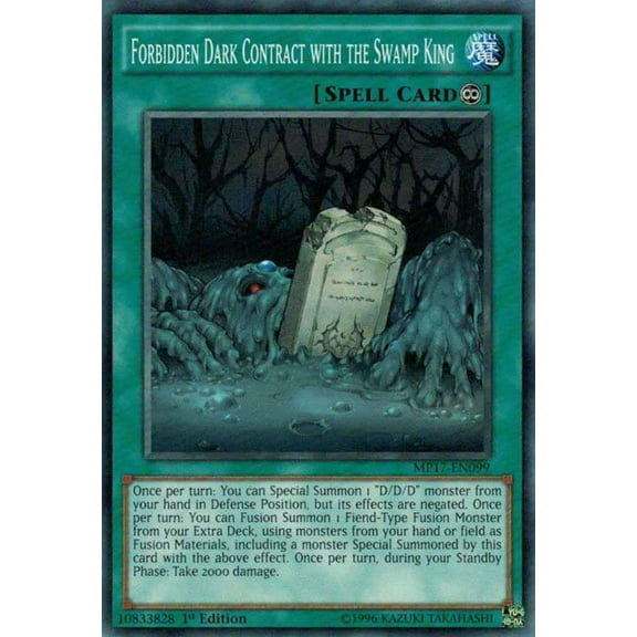 YuGiOh 2017 Mega-Tin Mega Pack Common Forbidden Dark Contract with the Swamp King MP17-EN099