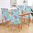 thumbnail image 2 of Yayeee 2 Pack Dining Chair Covers Stretch Parson Chairs Slipcovers Seat Protector, Pink Beach Toys Pattern, 2 of 6
