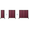 thumbnail image 3 of Versare&nbsp;QuickWall&nbsp;Sliding Portable Partition | Black Frame | 7' x 5'10" Ocean Fabric Panels, 3 of 7