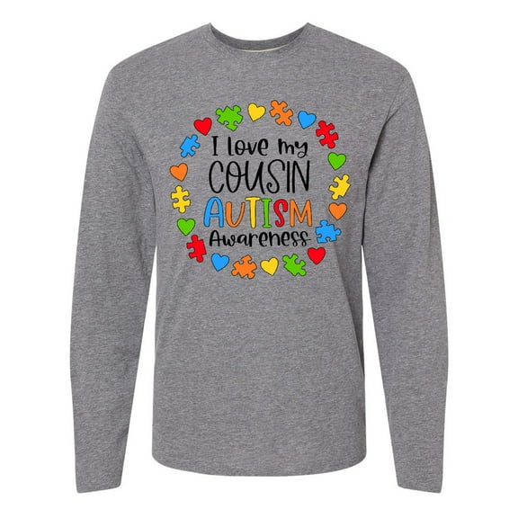 Inktastic I Love my Cousin Autism Awareness Long Sleeve T-Shirt