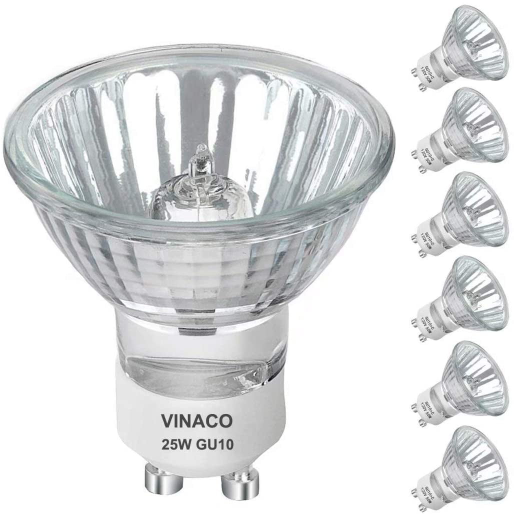 4-Bulbs Replacement Bulb for ESSENZA Wax Warmer Halogen 120V 25W GU10+C GZ10+C 