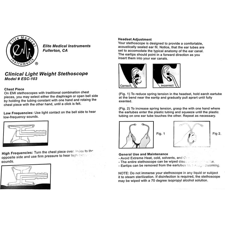 EMI Dual Head Stethoscope