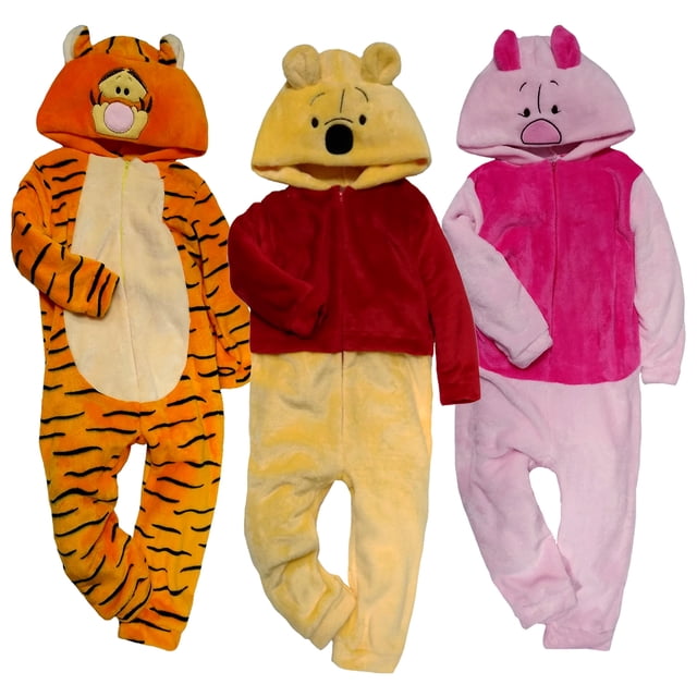 Paquete 3 Mamleucos Niño (a) Disney Tigger, Winnie Pooh, Piglet Talla 4 años Disney Pijamas para Niños
