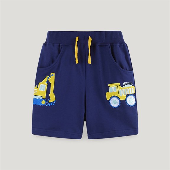 BXSRUTA Toddler Shorts Child's Summer Printed Boys and Girls Baby Botton Short Pants Denim Cute Shorts Overalls Toddler Boy Shorts, 5T