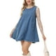 thumbnail image 5 of Vestido Vidifid para mujer, casual, sin mangas, de mezclilla, azul oscuro, 5 of 6