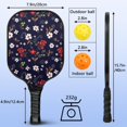 thumbnail image 4 of Pickleball Paddles Set,Pioneer Flower Floral Print Pattern Fiberglass Surface Pickleball Racket Set with 2 Indoor Outdoor Pickleball Balls and Pickleball Bag,Pickle-ball Equipment, 4 of 6