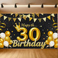 thumbnail image 5 of Glamorous Glittery 30th Birthday Banner with Crown Balloons and Streamers Backdrop Party Decoration for Birthday Parties Photography Props Photo Booth Decorations, 5 of 7