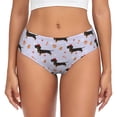 thumbnail image 1 of Fotbe Dachshund Dog Puppy Calzones Estampados para Mujer – Ropa Interior de Algodón, Cómoda, Suave y Elástica-XX-Large, 1 of 6