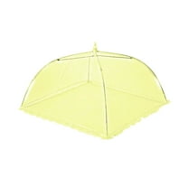 1X Food Net Cover,Anti-Fly Food Cover Net Cover 12 Inches Yellow,Large Pop-Up Mesh Screen Food Cover Umbrella Tents Outdoor Picnic Food Covers