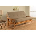 thumbnail image 3 of Kodiak Furniture Monterey Futon with Linen Fabric Mattress in Gray/Butternut, 3 of 4