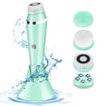 thumbnail image 1 of Facial Cleansing Brush, 4 in 1 Waterproof Electric Facial Brush Two-Way Rotation 3 Speeds USB Rechargeable Facial Cleansing Device for Deep Cleansing Gentle Exfoliation, 1 of 7