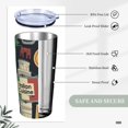 thumbnail image 5 of Italian Cuisine Pasta Wine Pizza Retro Stainless Steel Tumbler with Lid and Straw 20oz Vacuum Insulated Travel Mug for Hot & Cold Drinks Coffee Wine Water Cup, 5 of 7