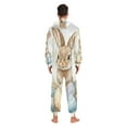 thumbnail image 6 of Bunny Easter Eggs Rabbit Adult Onesie Pajamas Slim Fit Christmas One Piece Suit Pjs for Women and Men Hooded Zipper, 6 of 7