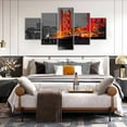 thumbnail image 4 of TISHIRON 5PCS Framed Canvas Wall Art Set,60"x32" Sacramento California Panorama Cityscape Canvas Art Decor, 4 of 7