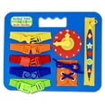 thumbnail image 3 of Buckle Toys Blue Busy Board - Montessori Learning Toy for Toddlers, Develop Fine Motor Skills, 3 of 8