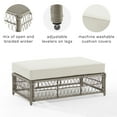 thumbnail image 4 of Thatcher Outdoor Wicker Coffee Table Ottoman Creme/Driftwood, 4 of 14