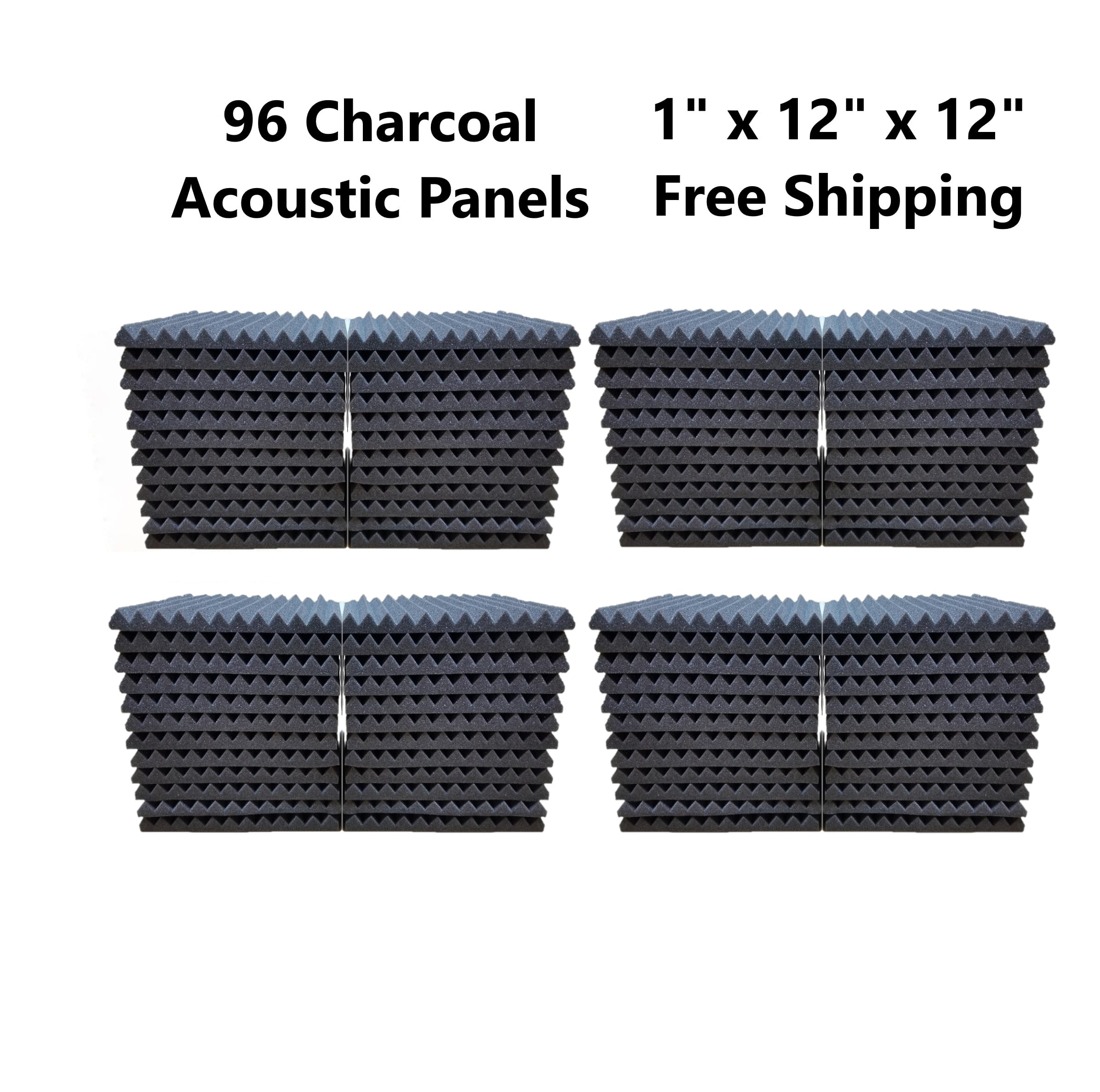 FREE Shipping Acoustic Foam Panels 2 X 12 X 12 Fireproof Soundproof Studio Wall Padding 12 Pack