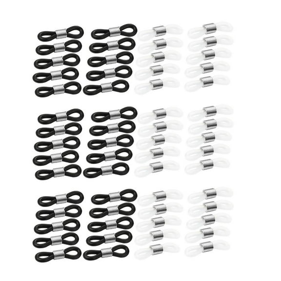 60pcs Eyeglass Chain Strap Holders Rubber Loop Ends Eye Glasses Spectacle