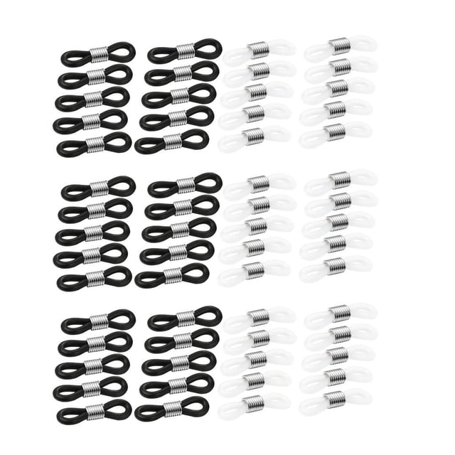 Conector de Retenedor de Extremos de Cauch Cadena de Anteojos Zulema 60 Pares Colores Transparentes