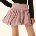 thumbnail image 4 of Luxalzxs Women Y2K Bubble Skirt High Waist Pleated Ruffle Hem A Line Mini Skirt Girls Cute Short Puffy Balloon Skirt Streetwear, 4 of 7