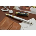 thumbnail image 3 of Xezo Xezo Maestro® 925 Sterling Silver Fountain Pen (Fine Nib) - Paua Abalone Cap, 18K Gold Plated, 3 of 8