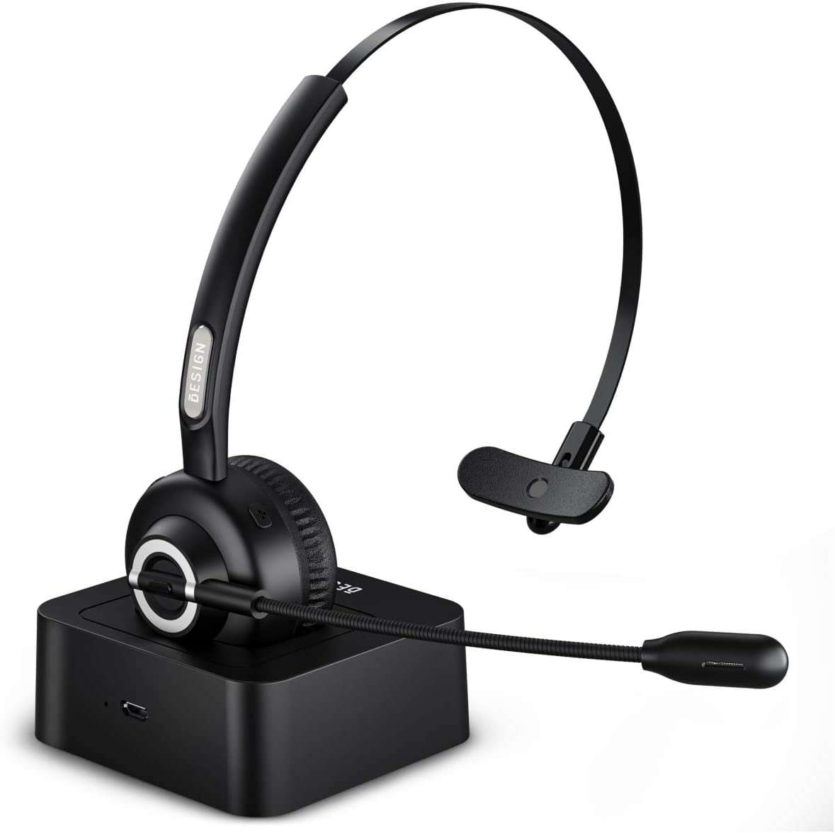 BHF02 Bluetooth 5.0 Handsfree Headset, Wireless On Ear Headphone, Noise