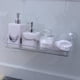 thumbnail image 4 of Estante de almacenamiento con ventosa para inodoro y baño, organizador de artículos de tocador de plástico multifuncional para bricolaje, 4 of 7