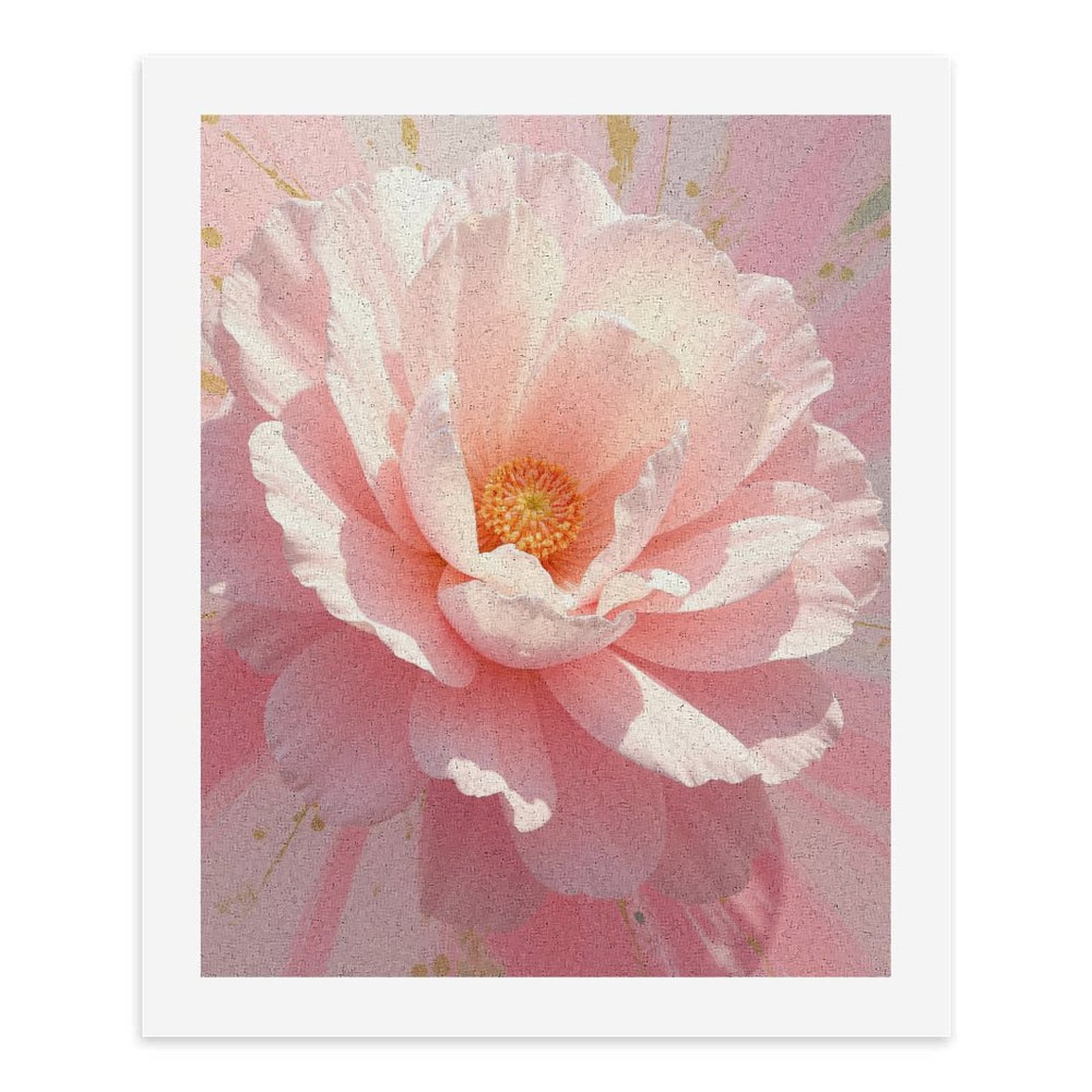 Paint by Numbers Kit for Adults, Delicate Pink Flower Petals Blossom Paint by Numbers, Easy Paint by Numbers Kit for Adults Beginner, DIY Adult Paint by Number Kits on Canvas, Home Decor