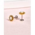 thumbnail image 5 of Flat Back Stud Earrings for Women, Titanium CZ Cartilage Studs Hypoallergenic Helix Earrings, Threadless Push Pop in Tragus Earrings for Women, 5 of 11