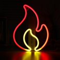 thumbnail image 1 of Lámpara Llama de fuego LED Letrero de neón Luz Colgante de pared de noche Decoración de fiesta en casa, 1 of 3