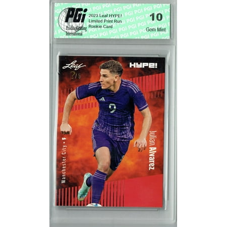 Jordan Addison 2023 Leaf HYPE! #127A Red SP, Just 5 Made Rookie Card PGI 10