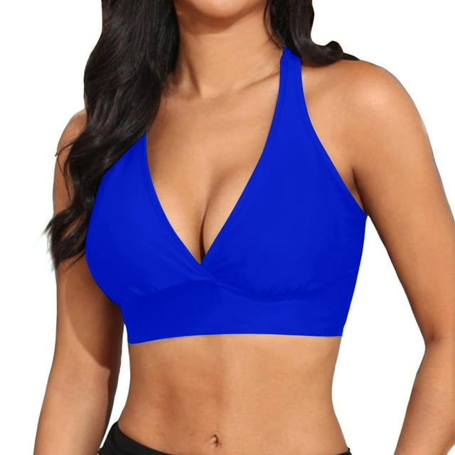 Women's Underwire Push - Up Full - Coverage Bikini Top - Tie - Back Design for Swimming