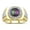 Alexandrite, variant on Men's Rings Yellow Gold Plated Silver Ring Cabochon Gemstone & Diamonds Designer Style Ruby Rings For Men Size 11