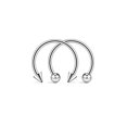 thumbnail image 1 of 2 uds cono de acero quirúrgico Spike herradura Circular tabique nariz anillo pezón aro labio tabique ceja oreja Piercing cuerpo joyería 10mm Gao Jinjia LED, 1 of 2