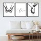 thumbnail image 2 of Set of 3 Black and White Posters Holding Hands Quote Love Wall Art Hand in Hand Pattern Bedroom Decoration Canvas Painting Living Room Poster for Livi, 2 of 5