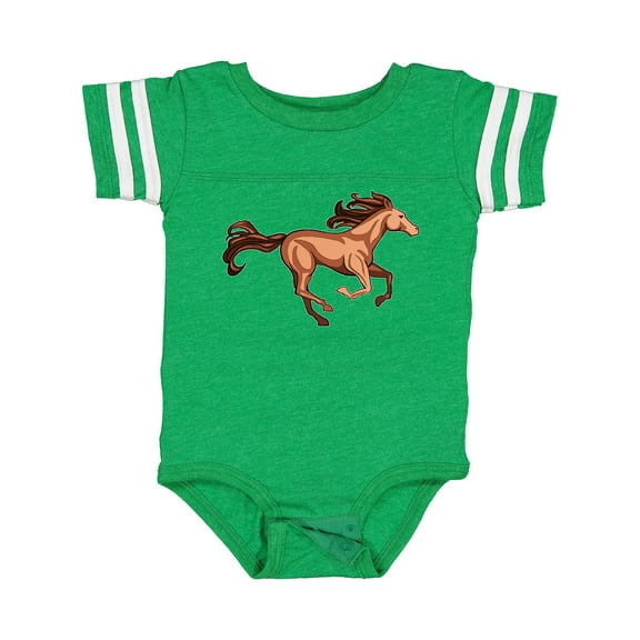Inktastic Galloping Brown Horse-stylized illustration Boys or Girls Baby Bodysuit