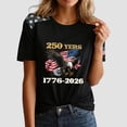 thumbnail image 5 of vigerkar 4th of July Outfits for Women USA Patriotic Shirts for Women Short Sleeve Red White and Blue Shirts American Flag Summer Tops (Grey, 5XL), 5 of 6
