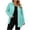 Green, variant on Plus Size Jackets for Women Collared Button Down Long Sleeve Tunic Shirt Soft Tops for Women Green XL