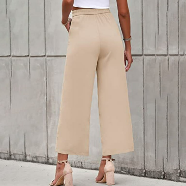 Eashery Pants for Women High Waist Pocket Trousers for Women Womens Pants  Dressy Casual Green XL 