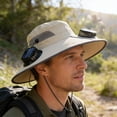 thumbnail image 4 of Tong Sun Hat With 3 Fans Solar Charging USB Rechargeable Outdoor Hat UPF 50+, 4 of 5